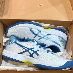 Women Asics Blue and White Sports Sneakers